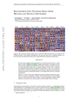 Reconstructing Training Data from Multiclass Neural Networks