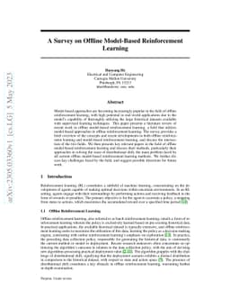A Survey on Offline Model-Based Reinforcement Learning