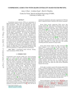 Compressing audio CNNs with graph centrality based filter pruning