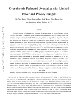 Over-the-Air Federated Averaging with Limited Power and Privacy Budgets