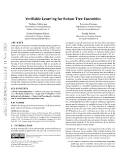 Verifiable Learning for Robust Tree Ensembles