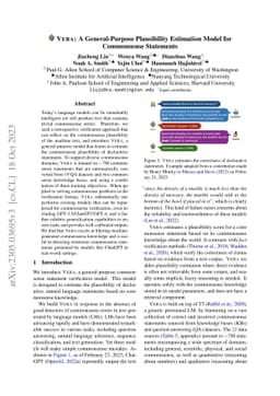 Vera: A General-Purpose Plausibility Estimation Model for Commonsense
  Statements