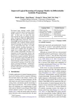 Improved Logical Reasoning of Language Models via Differentiable
  Symbolic Programming