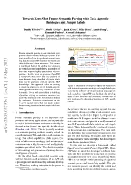 Towards Zero-Shot Frame Semantic Parsing with Task Agnostic Ontologies
  and Simple Labels