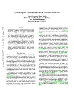 Spatiotemporal Transformer for Stock Movement Prediction