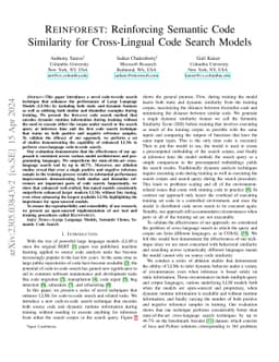 REINFOREST: Reinforcing Semantic Code Similarity for Cross-Lingual Code
  Search Models