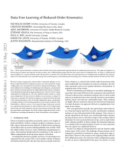 Data-Free Learning of Reduced-Order Kinematics