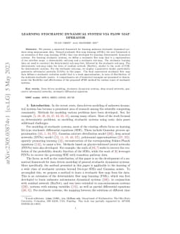 Learning Stochastic Dynamical System via Flow Map Operator