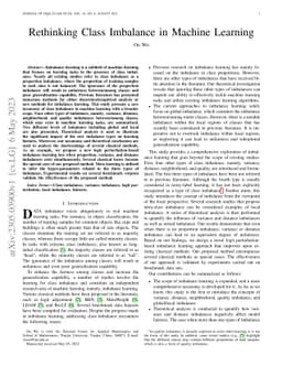 Rethinking Class Imbalance in Machine Learning