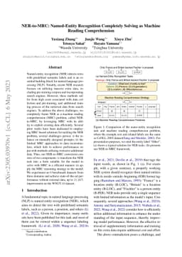 NER-to-MRC: Named-Entity Recognition Completely Solving as Machine
  Reading Comprehension