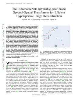 SST-ReversibleNet: Reversible-prior-based Spectral-Spatial Transformer
  for Efficient Hyperspectral Image Reconstruction