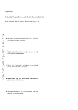An Empirical Study on Governance in Bitcoin's Consensus Evolution
