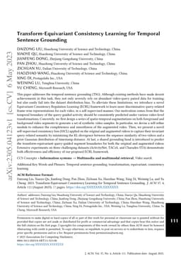 Transform-Equivariant Consistency Learning for Temporal Sentence
  Grounding