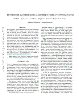 Transformer-Based Hierarchical Clustering for Brain Network Analysis