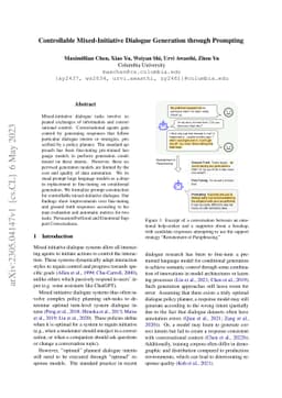 Controllable Mixed-Initiative Dialogue Generation through Prompting