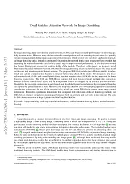 Dual Residual Attention Network for Image Denoising