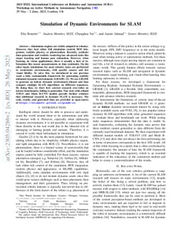 Simulation of Dynamic Environments for SLAM