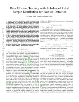 Data Efficient Training with Imbalanced Label Sample Distribution for
  Fashion Detection