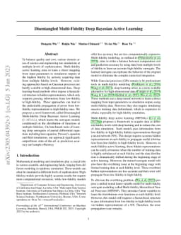 Disentangled Multi-Fidelity Deep Bayesian Active Learning