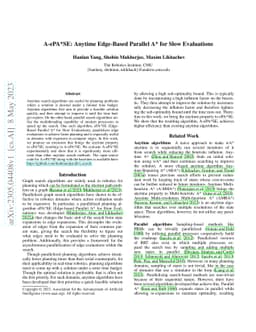 A-ePA*SE: Anytime Edge-Based Parallel A* for Slow Evaluations