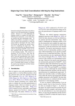 Improving Cross-Task Generalization with Step-by-Step Instructions