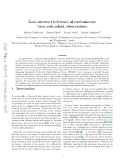 Goal-oriented inference of environment from redundant observations