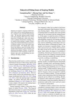 Token-Level Fitting Issues of Seq2seq Models