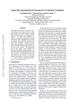 Target-Side Augmentation for Document-Level Machine Translation
