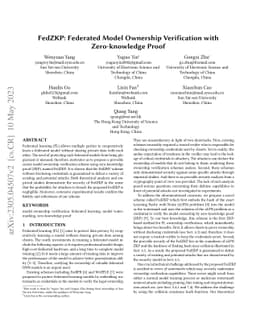 FedZKP: Federated Model Ownership Verification with Zero-knowledge Proof