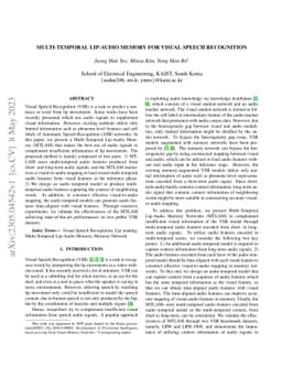 Multi-Temporal Lip-Audio Memory for Visual Speech Recognition