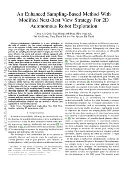 An Enhanced Sampling-Based Method With Modified Next-Best View Strategy
  For 2D Autonomous Robot Exploration