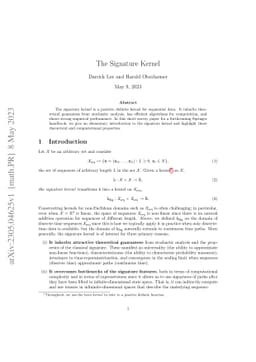 The Signature Kernel