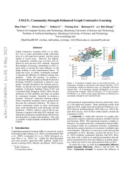 CSGCL: Community-Strength-Enhanced Graph Contrastive Learning