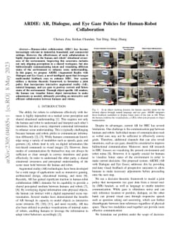 ARDIE: AR, Dialogue, and Eye Gaze Policies for Human-Robot Collaboration