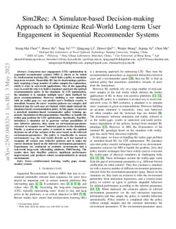 Sim2Rec: A Simulator-based Decision-making Approach to Optimize
  Real-World Long-term User Engagement in Sequential Recommender Systems