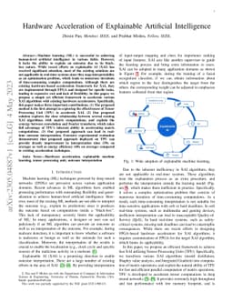 Hardware Acceleration of Explainable Artificial Intelligence