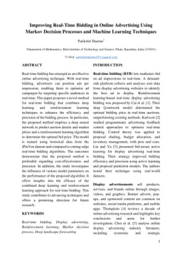 Improving Real-Time Bidding in Online Advertising Using Markov Decision
  Processes and Machine Learning Techniques