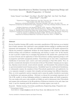 Uncertainty Quantification in Machine Learning for Engineering Design
  and Health Prognostics: A Tutorial