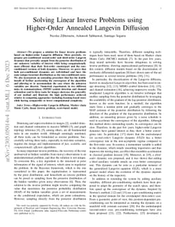 Solving Linear Inverse Problems using Higher-Order Annealed Langevin
  Diffusion