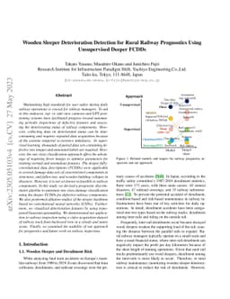 Wooden Sleeper Deterioration Detection for Rural Railway Prognostics
  Using Unsupervised Deeper FCDDs