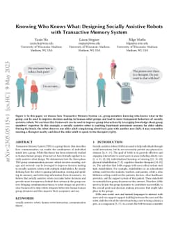 Knowing Who Knows What: Designing Socially Assistive Robots with
  Transactive Memory System