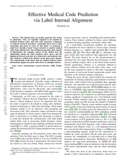 Effective Medical Code Prediction via Label Internal Alignment