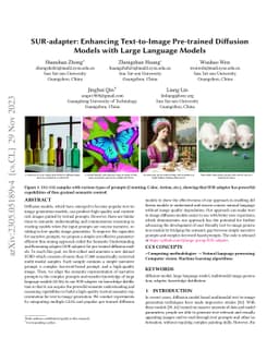 SUR-adapter: Enhancing Text-to-Image Pre-trained Diffusion Models with
  Large Language Models