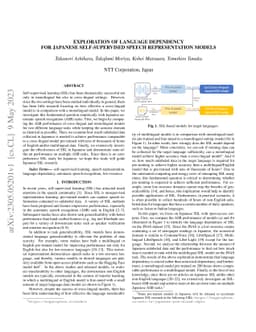 Exploration of Language Dependency for Japanese Self-Supervised Speech
  Representation Models