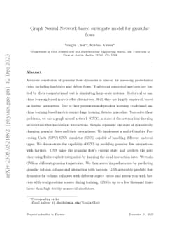 Graph Neural Network-based surrogate model for granular flows