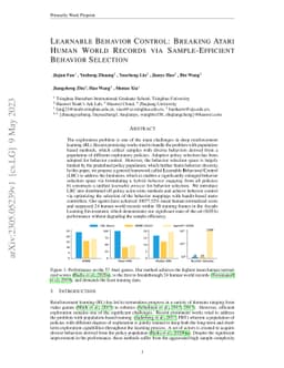 Learnable Behavior Control: Breaking Atari Human World Records via
  Sample-Efficient Behavior Selection
