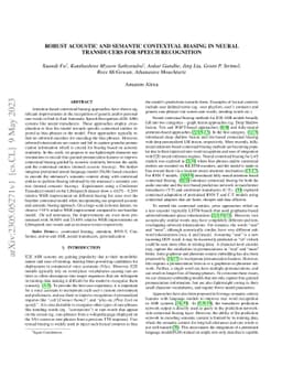 Robust Acoustic and Semantic Contextual Biasing in Neural Transducers
  for Speech Recognition