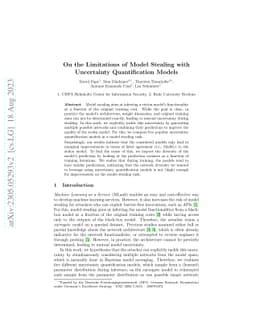 On the Limitations of Model Stealing with Uncertainty Quantification
  Models