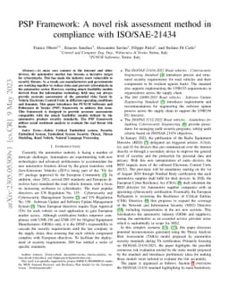 PSP Framework: A novel risk assessment method in compliance with
  ISO/SAE-21434