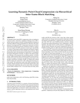 Learning Dynamic Point Cloud Compression via Hierarchical Inter-frame
  Block Matching